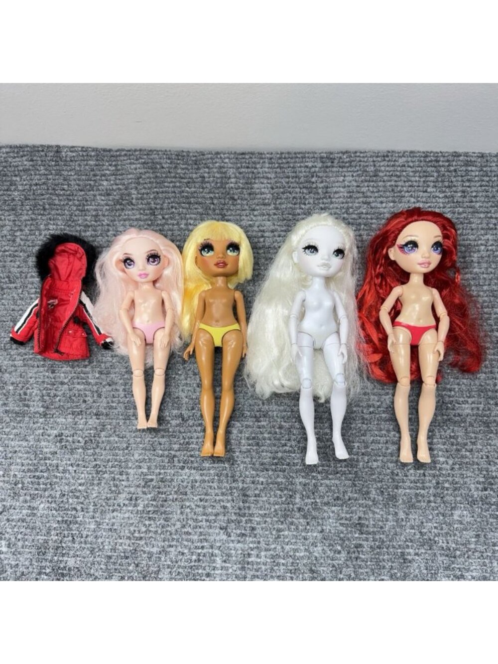 Rainbow High Doll Lot 3 Of 4 Articulated Sunny, Ruby, Bella, Natasha + Jacket